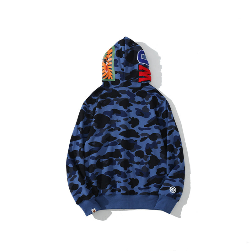 A Bathing Ape Color Camo Shark Full Zip Hoodie