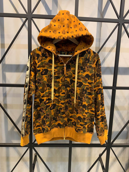 BAPE x MCM Limited Edition Camouflage Zipped Hoodie