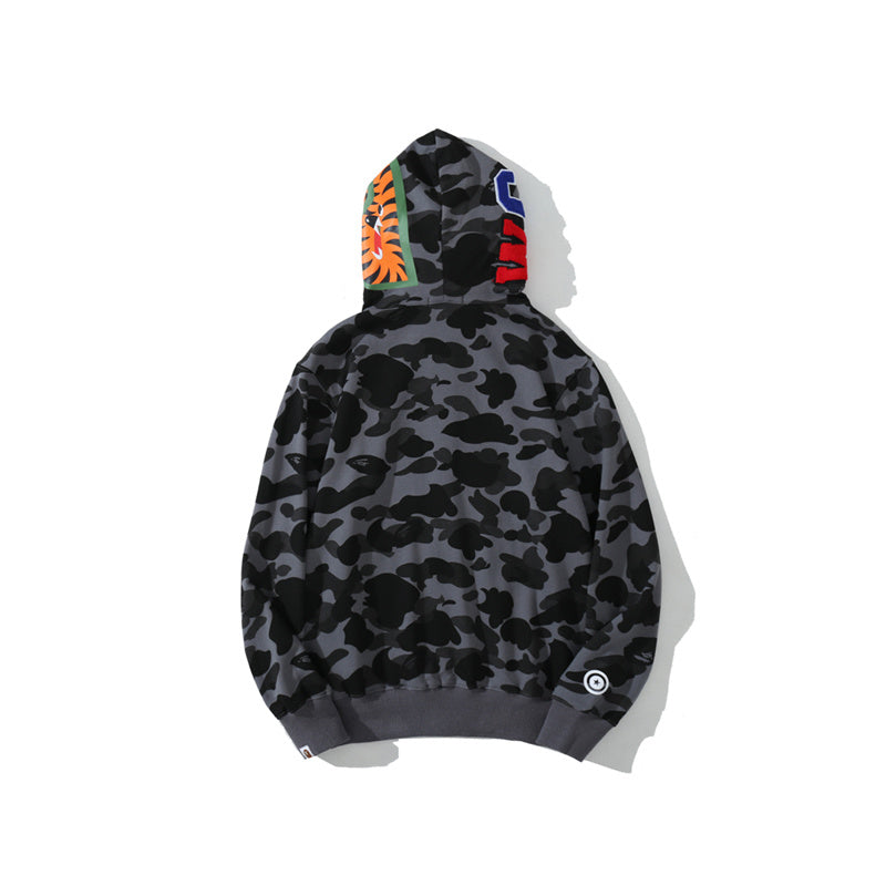 A Bathing Ape Color Camo Shark Full Zip Hoodie