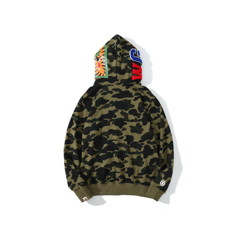 A Bathing Ape Color Camo Shark Full Zip Hoodie