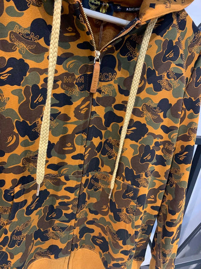 BAPE x MCM Limited Edition Camouflage Zipped Hoodie