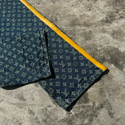 Louis Vuitton Pleated All-Over Print Jeans
