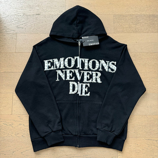 Mixed Emotion 'Emotion Never Die' Zip Up Hoodie