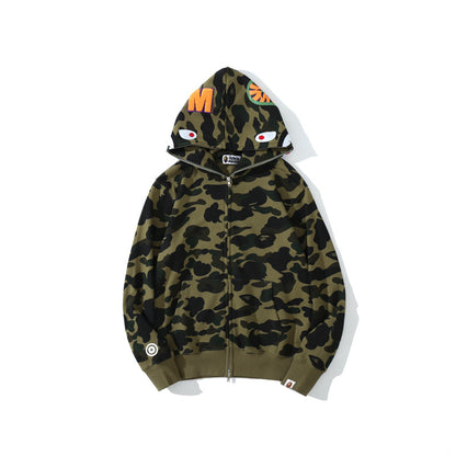 A Bathing Ape Color Camo Shark Full Zip Hoodie