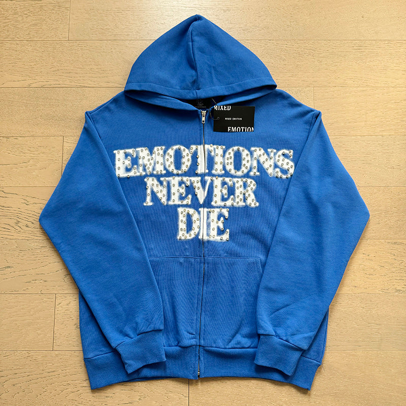 Mixed Emotion 'Emotion Never Die' Zip Up Hoodie