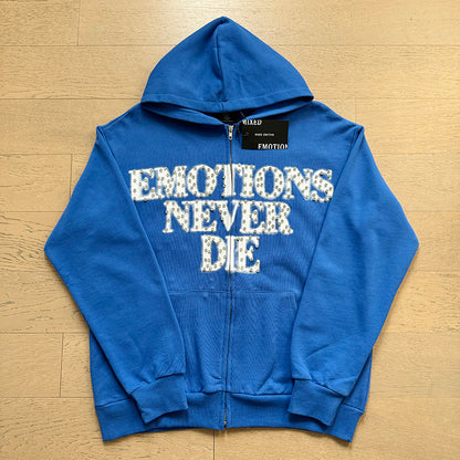Mixed Emotion 'Emotion Never Die' Zip Up Hoodie