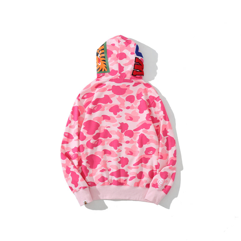 A Bathing Ape Color Camo Shark Full Zip Hoodie