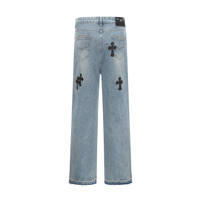 Chrome Hearts Levi's Cross Patch Blue Denim Jeans