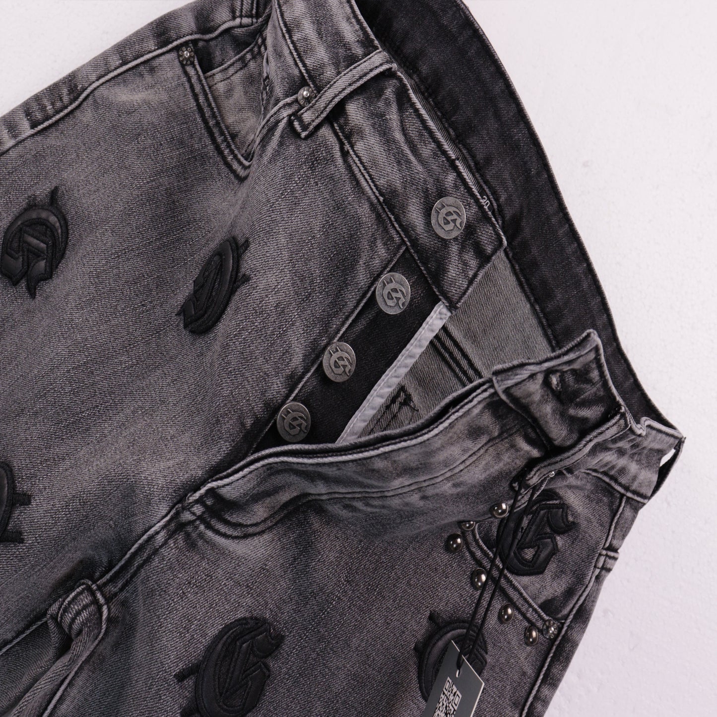 Godspeed Embordered Denim Shorts