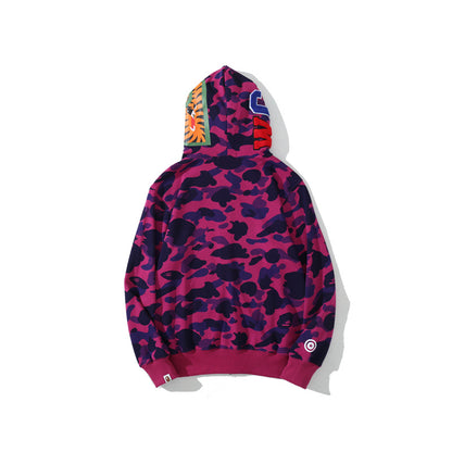 A Bathing Ape Color Camo Shark Full Zip Hoodie