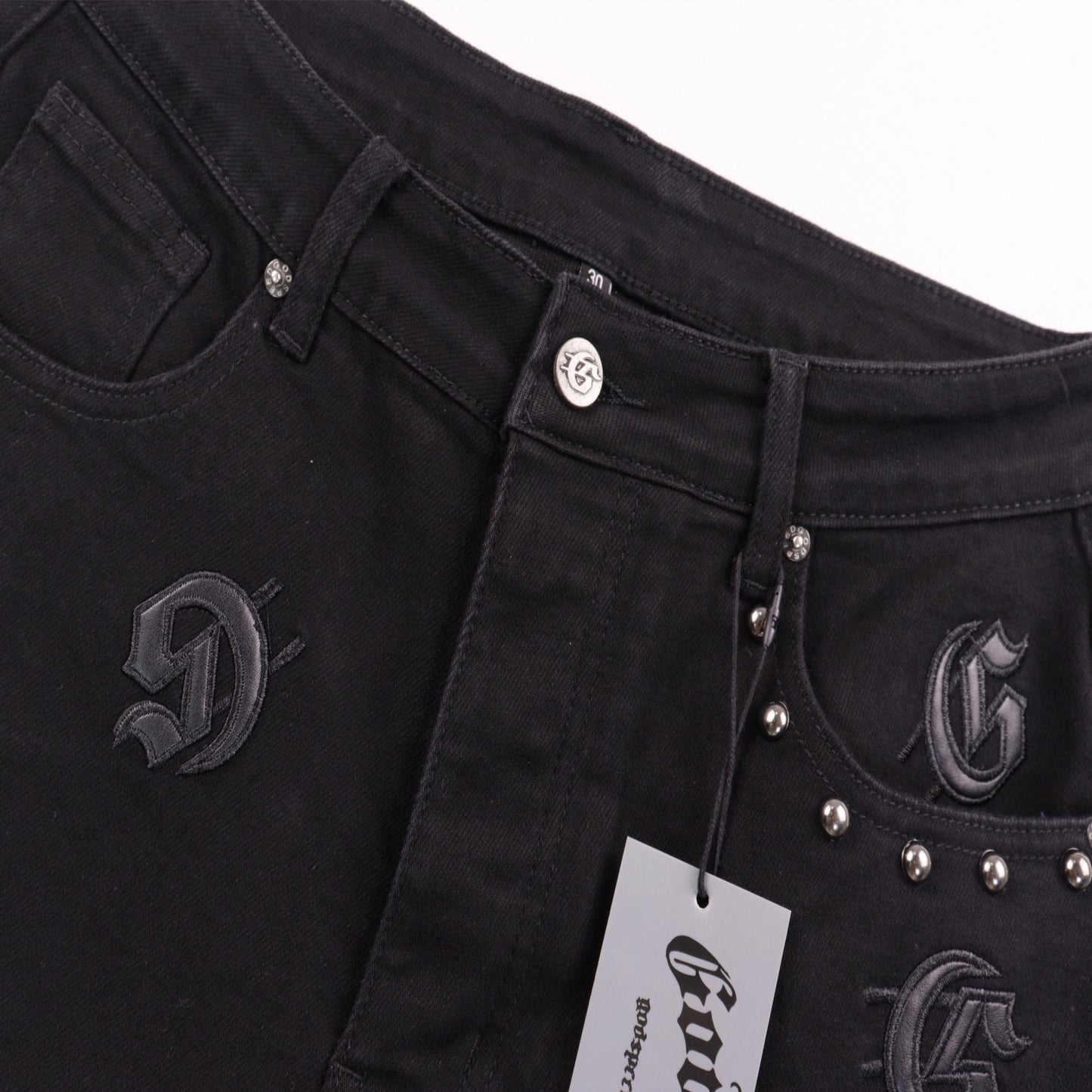 Godspeed Embordered Denim Shorts