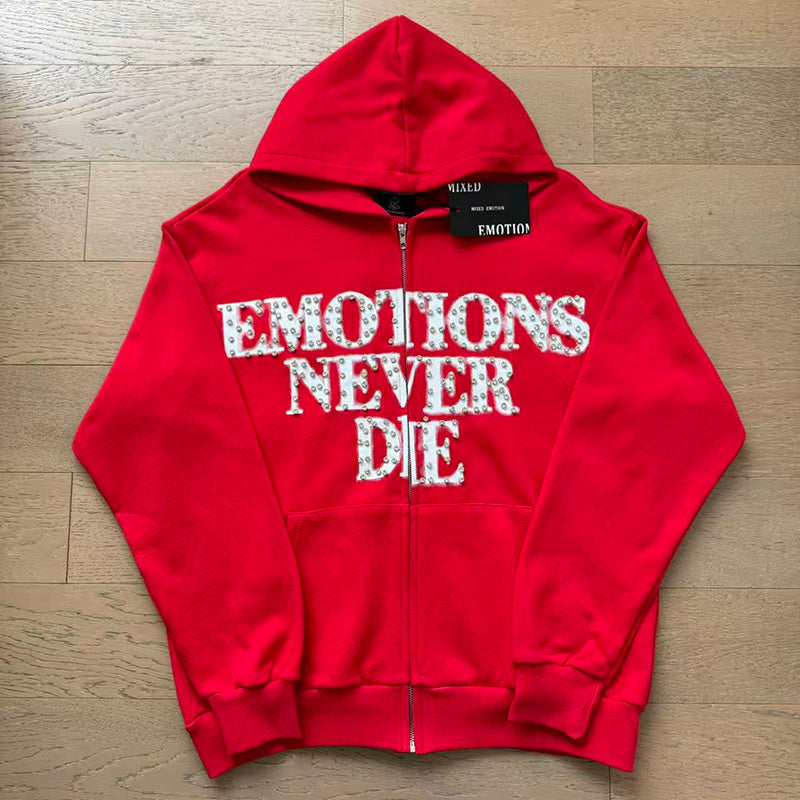 Mixed Emotion 'Emotion Never Die' Zip Up Hoodie