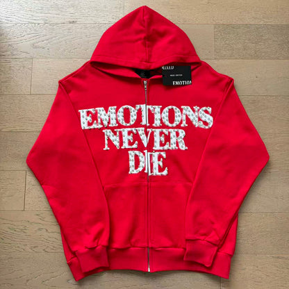 Mixed Emotion 'Emotion Never Die' Zip Up Hoodie